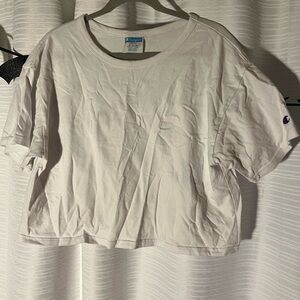 Champion White Cropped Top T-Shirt